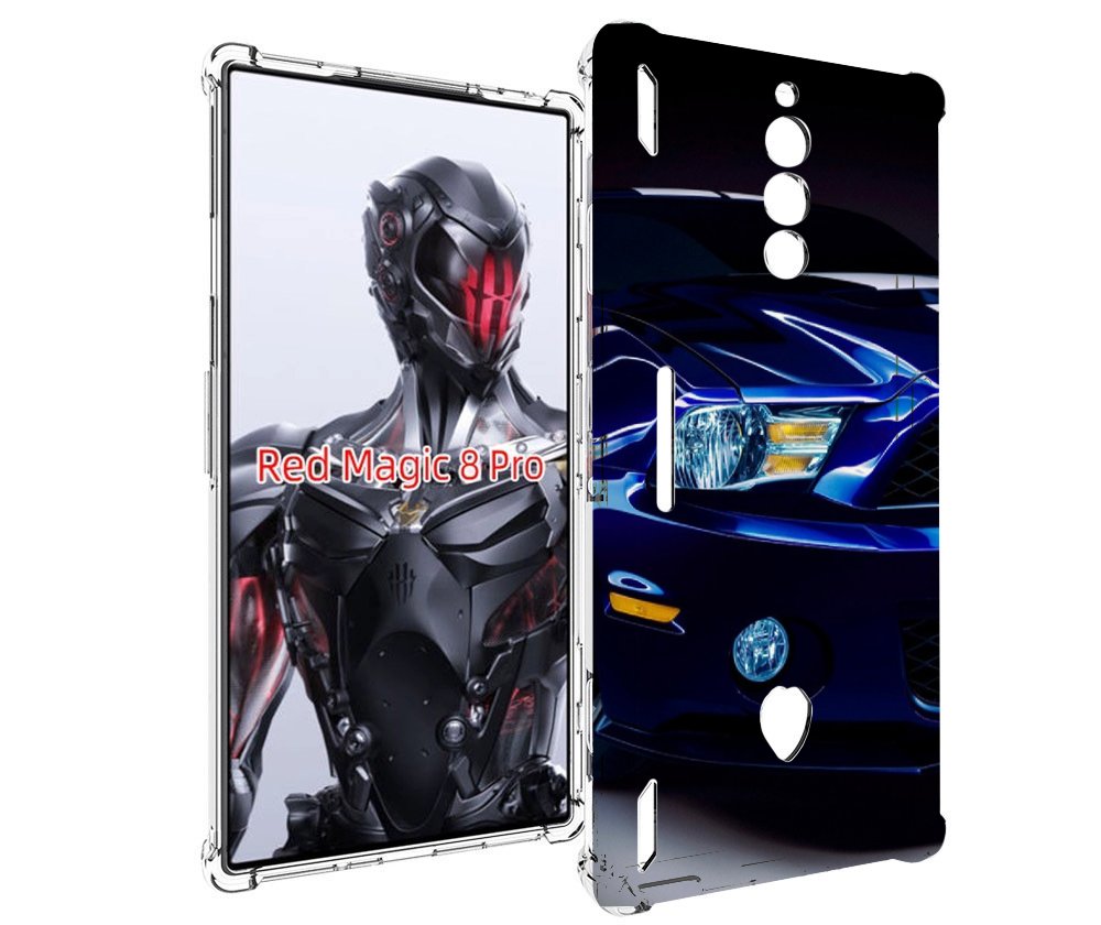 Чехол MyPads Синяя-машина для ZTE Nubia Red Magic 8 Pro / Red Magic 8 Pro Plus