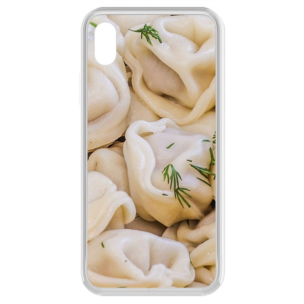 

Чехол-накладка Krutoff Clear Case Пельмешки для iPhone XR, Прозрачный