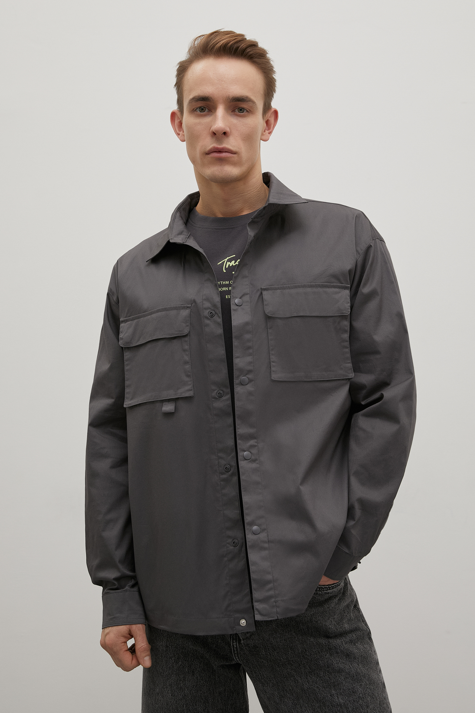 

Ветровка мужская Finn Flare FSD21025 серая M, FSD21025