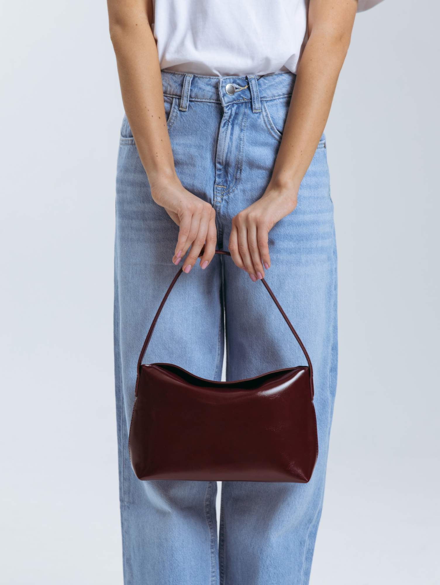 Сумка-багет женская nstcmoscow 3040 вишневая 2804₽