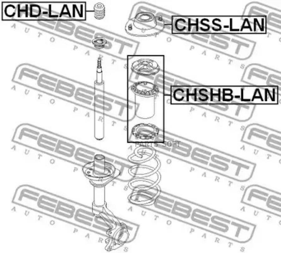 

FEBEST Опора пер.аморт.CHEVROLET LANOS 2004-2010 FEBEST CHSS-LAN