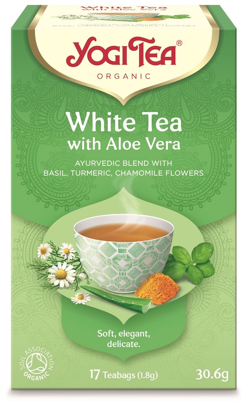 Чай в пакетиках Yogi Tea White Tea with Aloe Vera Белый чай  Алоэ Вера, 17 пакетиков