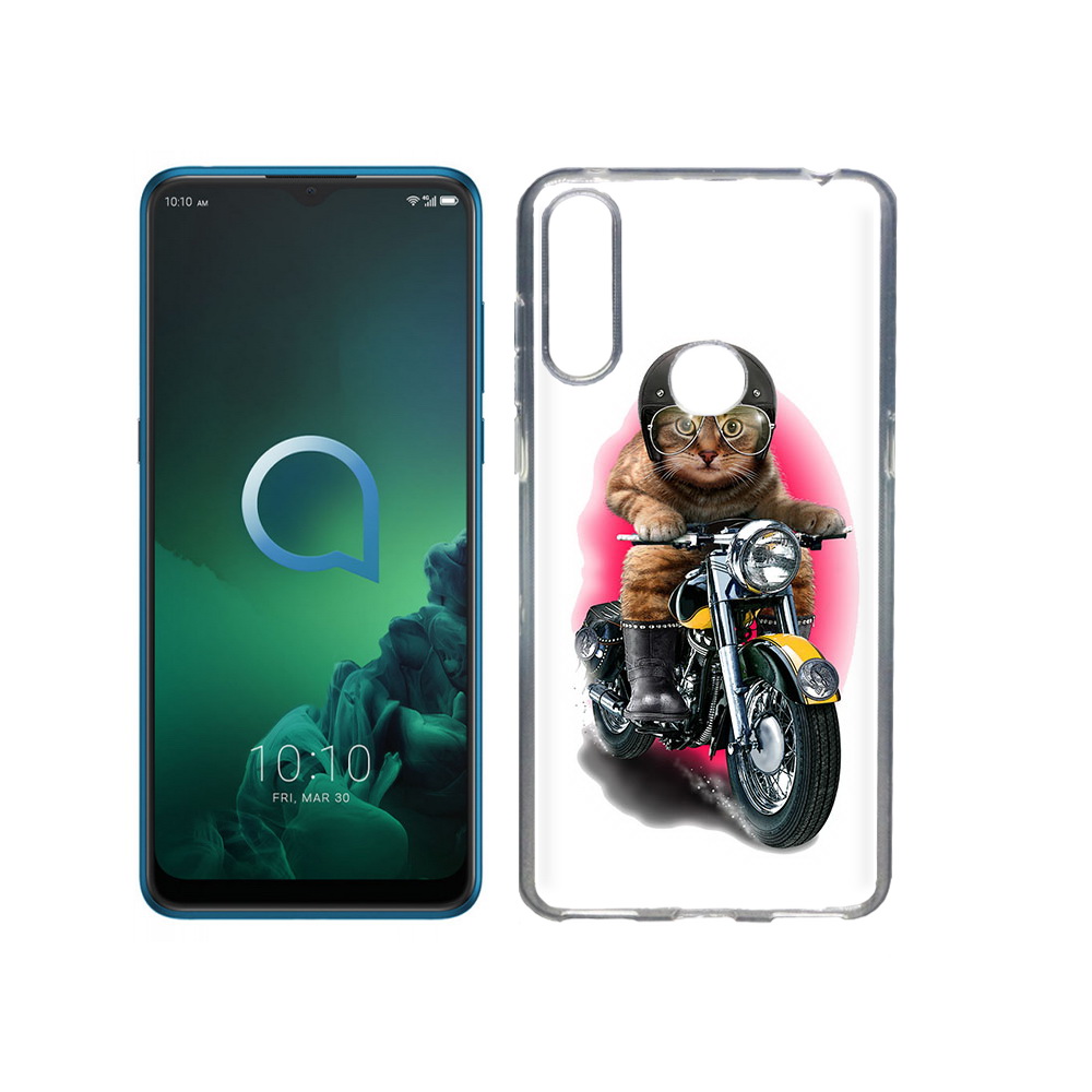

Чехол MyPads Tocco для Alcatel 3X мото-кот (PT227136.670.485), Прозрачный, Tocco