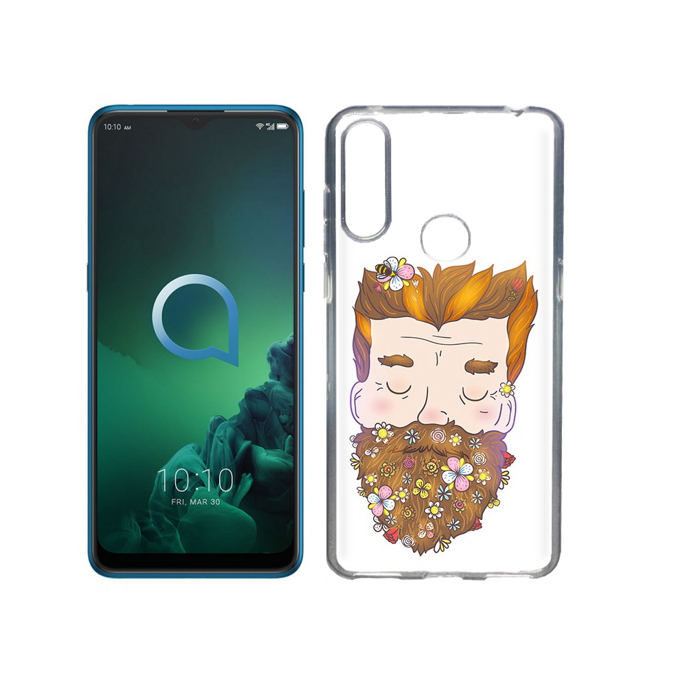 

Чехол MyPads Tocco для Alcatel 3X мужчина с цветами в бороде (PT227136.670.489), Прозрачный, Tocco