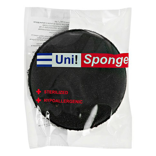 Губка Kitchen Sponge круглая универсальная черная, 1 шт.