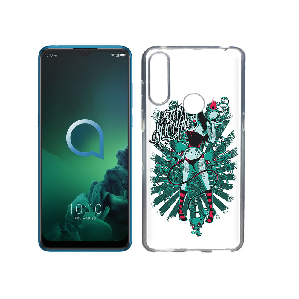 

Чехол MyPads Tocco для Alcatel 3X нарисованная девушка в татуировках (PT227136.670.499), Прозрачный, Tocco