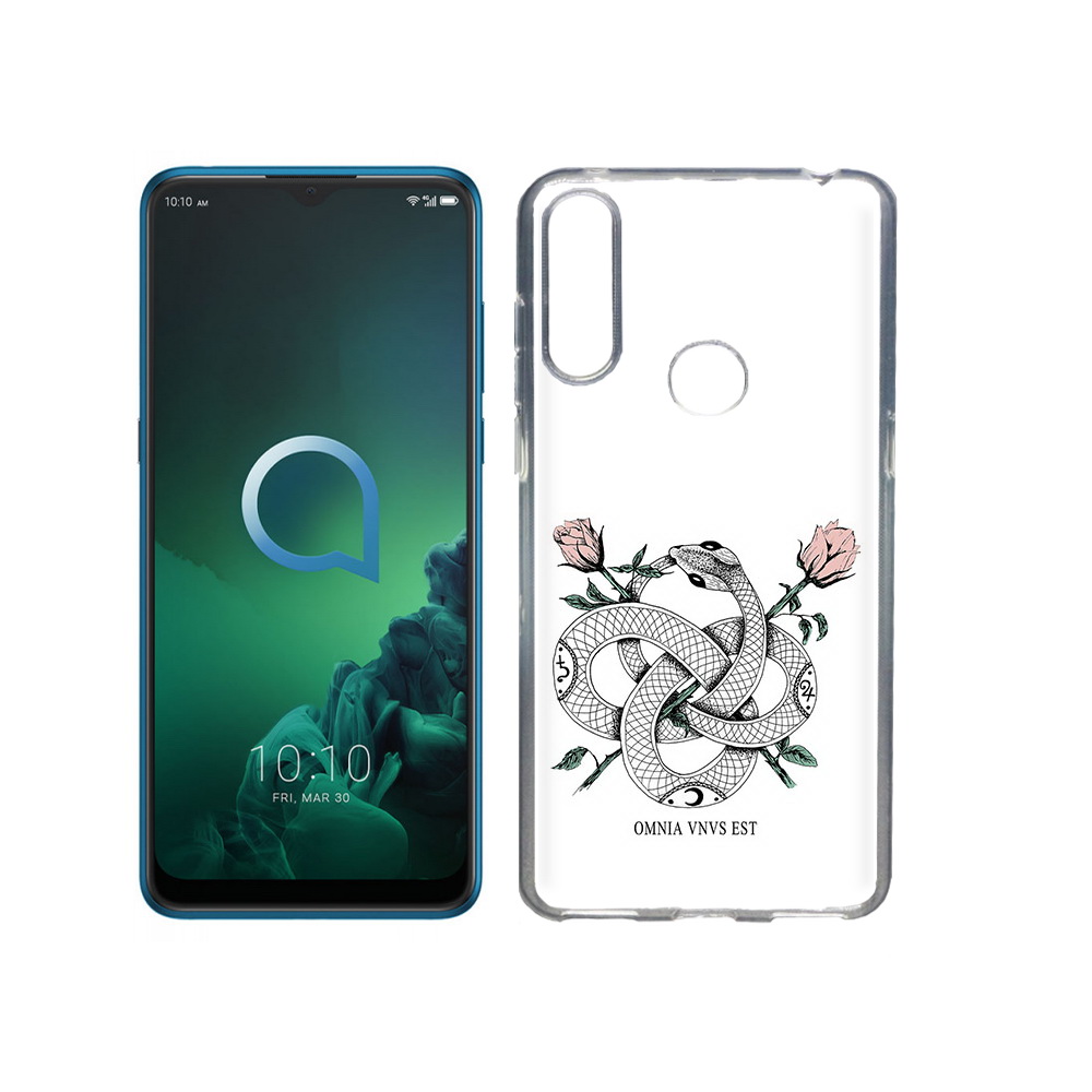 

Чехол MyPads Tocco для Alcatel 3X нарисованная змея абстракция (PT227136.670.502), Прозрачный, Tocco