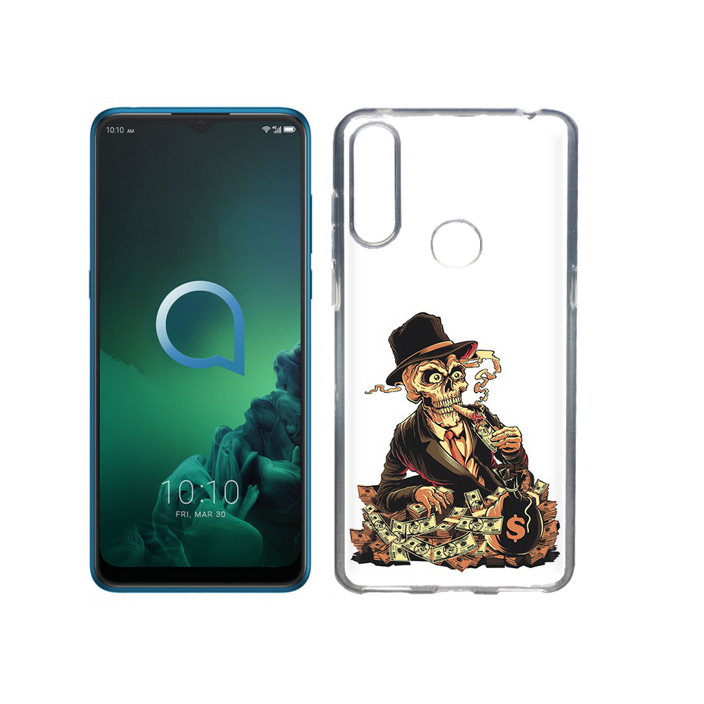 

Чехол MyPads Tocco для Alcatel 3X нарисованный череп с сигаретой (PT227136.670.515), Прозрачный, Tocco