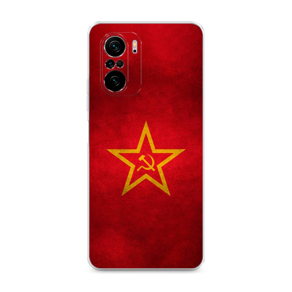 фото Силиконовый чехол "красное знамя" на xiaomi poco f3 awog