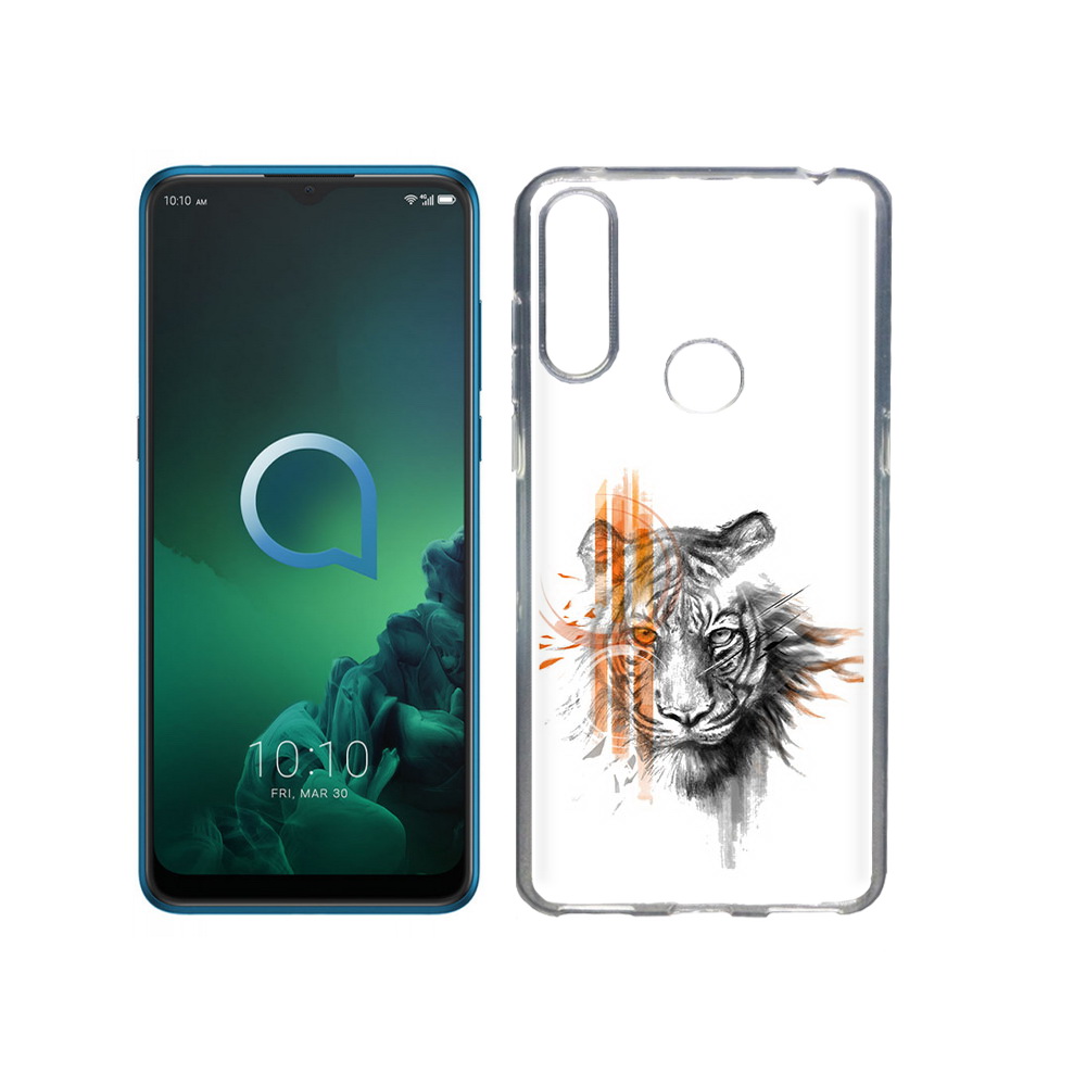 Чехол MyPads Tocco для Alcatel 3X огненный тигр (PT227136.670.526)
