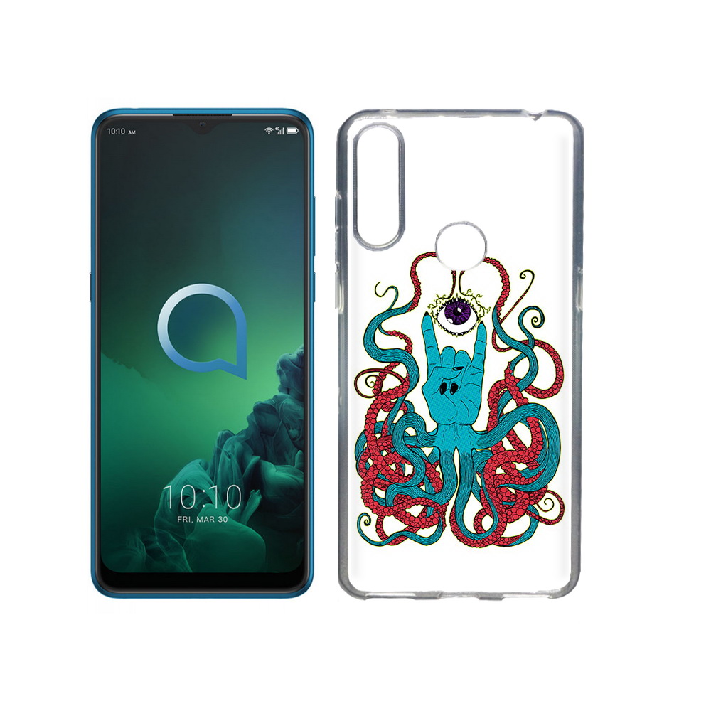 

Чехол MyPads Tocco для Alcatel 3X осьминог-рука абстракция (PT227136.670.530), Прозрачный, Tocco