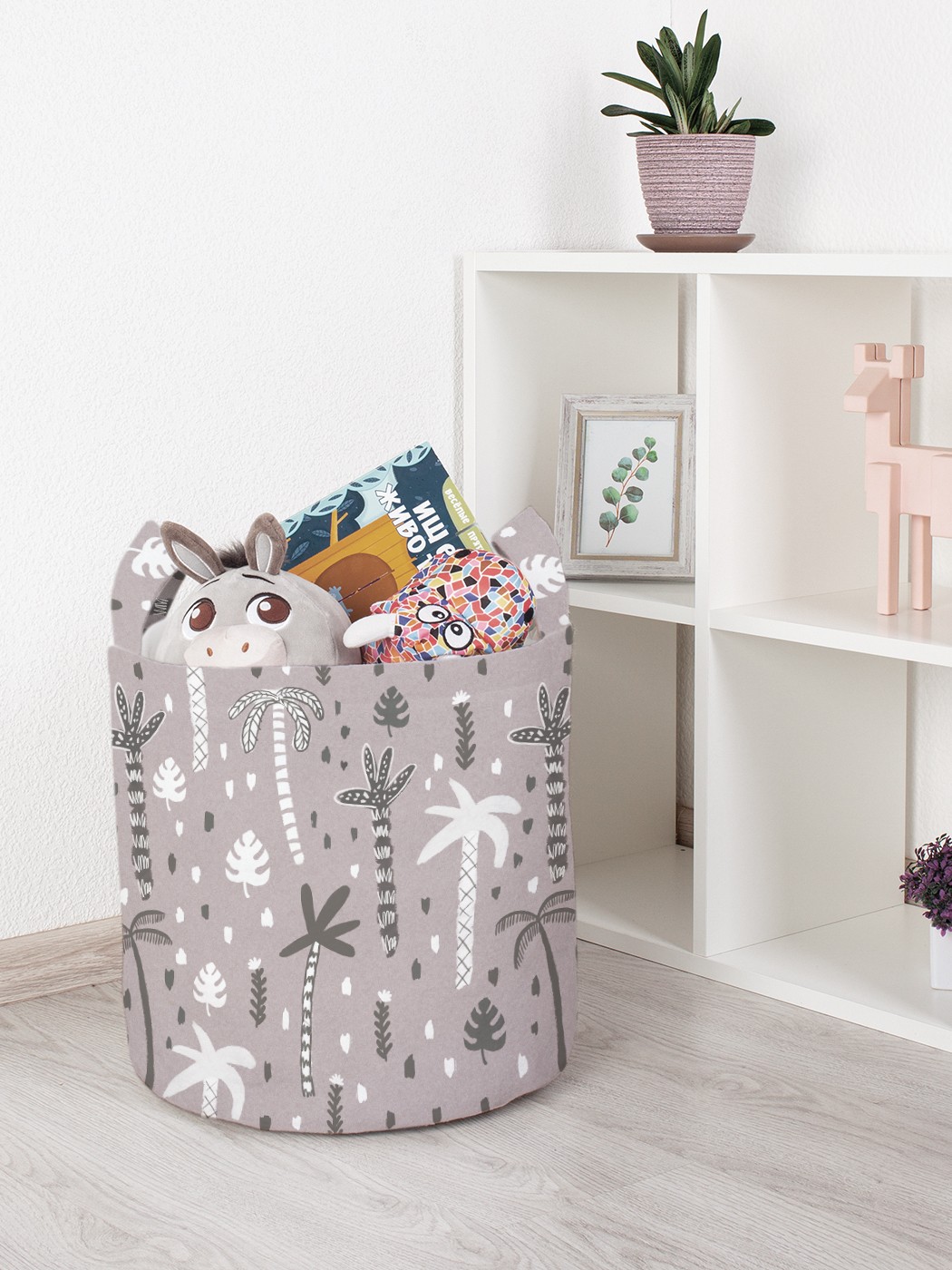 

Корзина для игрушек JoyArty 35x35 см toba_389502_S, Серый