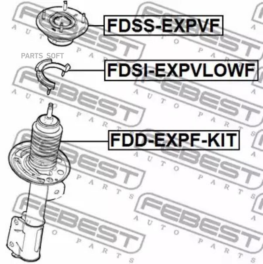 

FEBEST Отбойник пер. аморт. FORD EXPLORER TUB 2011-2013 [CAN] FEBEST FDD-EXPF-KIT