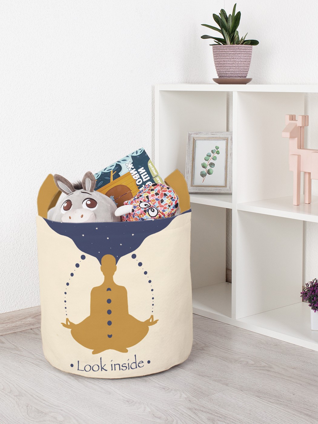 

Корзина для игрушек JoyArty 35x35 см toba_389506_S, Бежевый