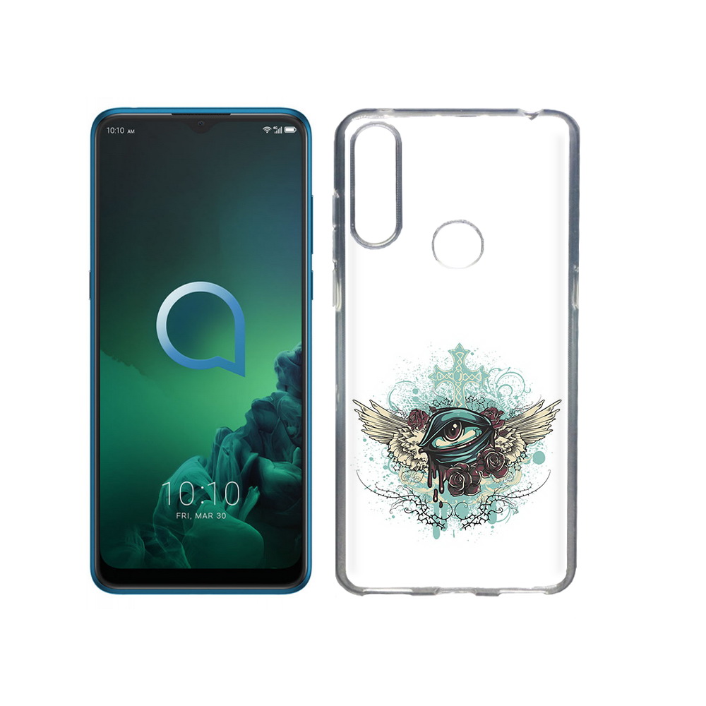 

Чехол MyPads Tocco для Alcatel 3X плачущий глаз с крыльями (PT227136.670.544), Прозрачный, Tocco
