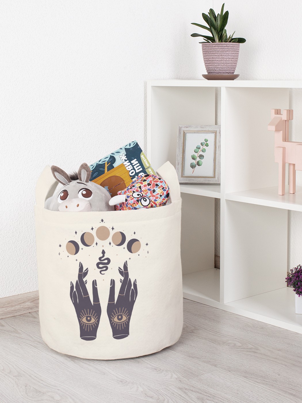 

Корзина для игрушек JoyArty 35x35 см toba_389507_S, Бежевый