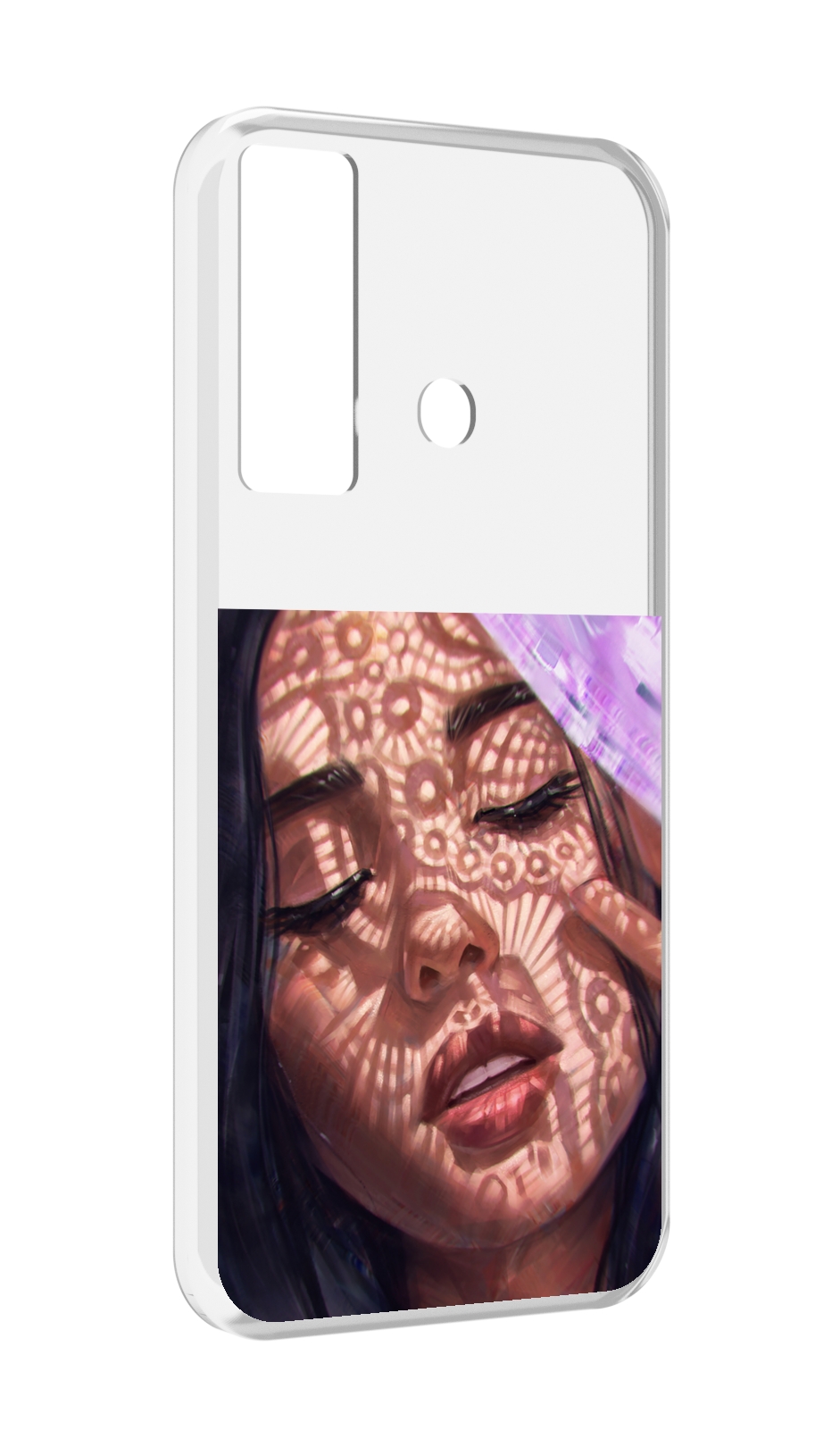 

Чехол MyPads девушка-под-кружевами женский для Tecno Camon 17, Прозрачный, Tocco