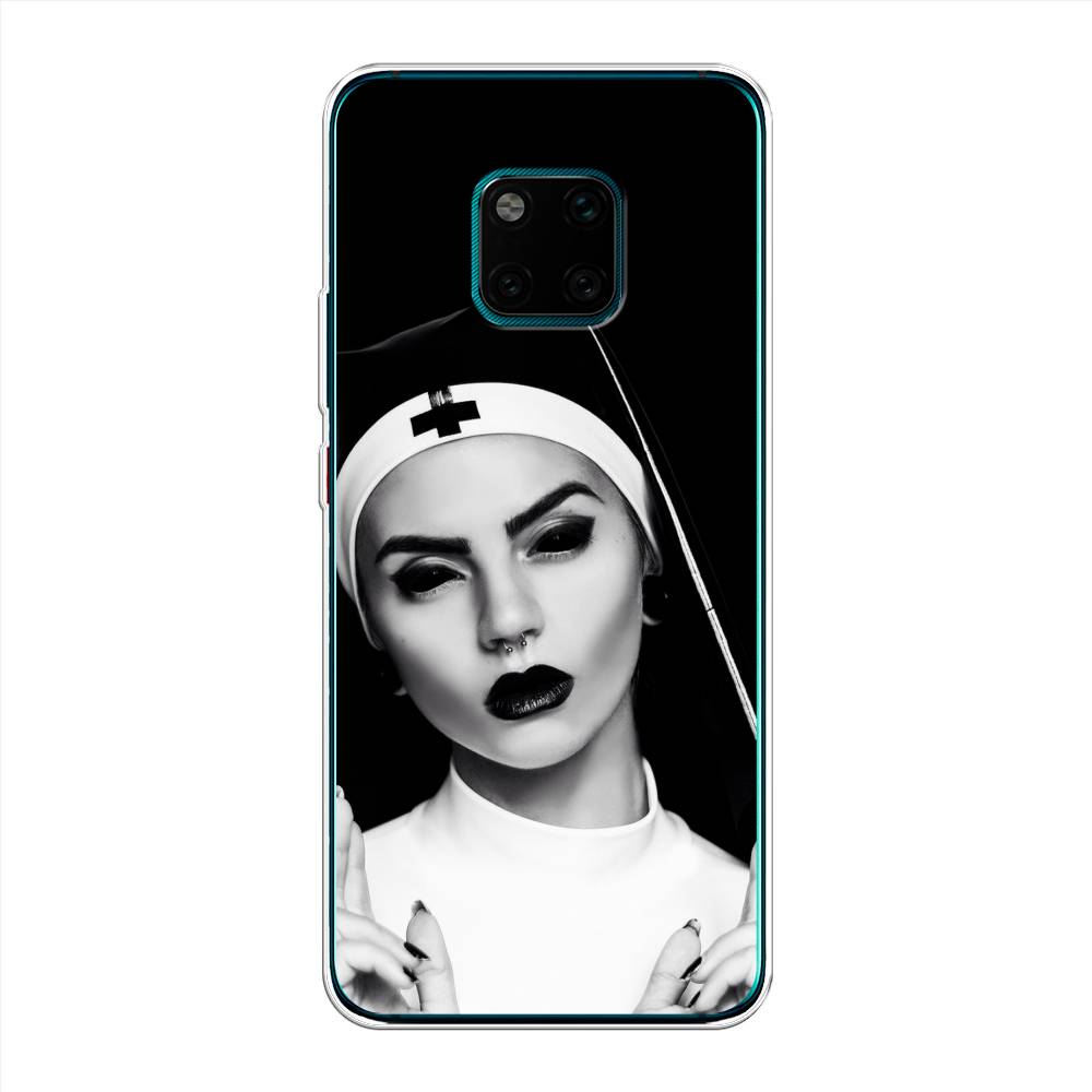 

Чехол Awog на Huawei Mate 20 Pro "Черная монашка", Серый;черный, 67050-9