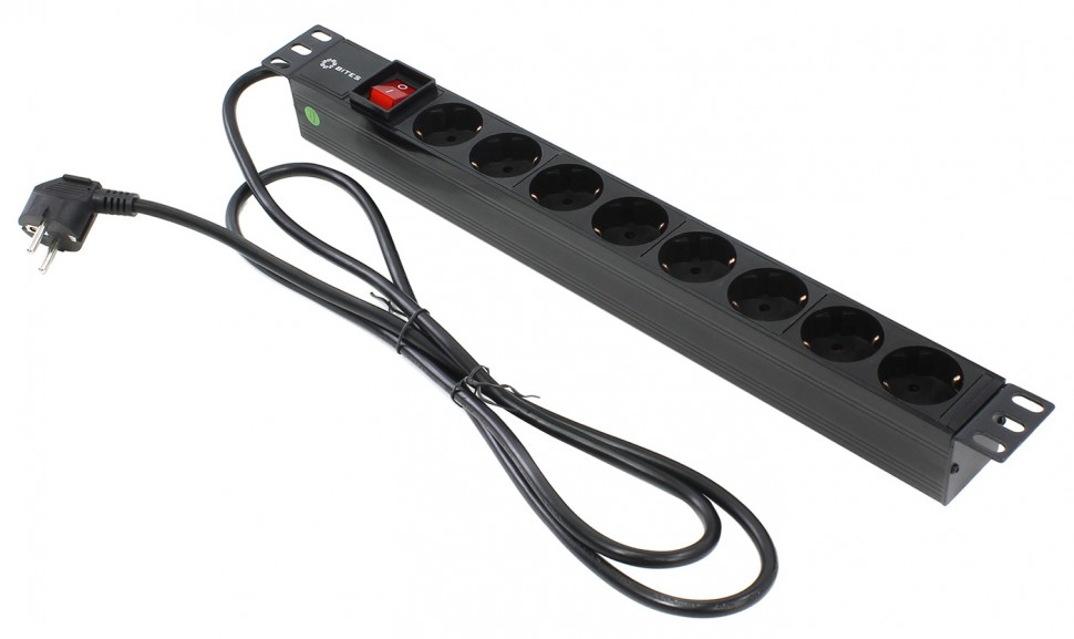 блок розеток 5bites pdu819p 01 8 розеток 1 8 м Сетевой фильтр 5bites 8 Sockets 2m PDU819P-01