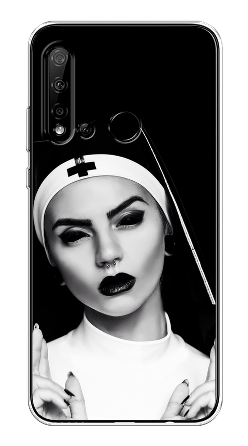 

Чехол Awog на Huawei P20 lite 2019 "Черная монашка", Серый;черный, 69750-9