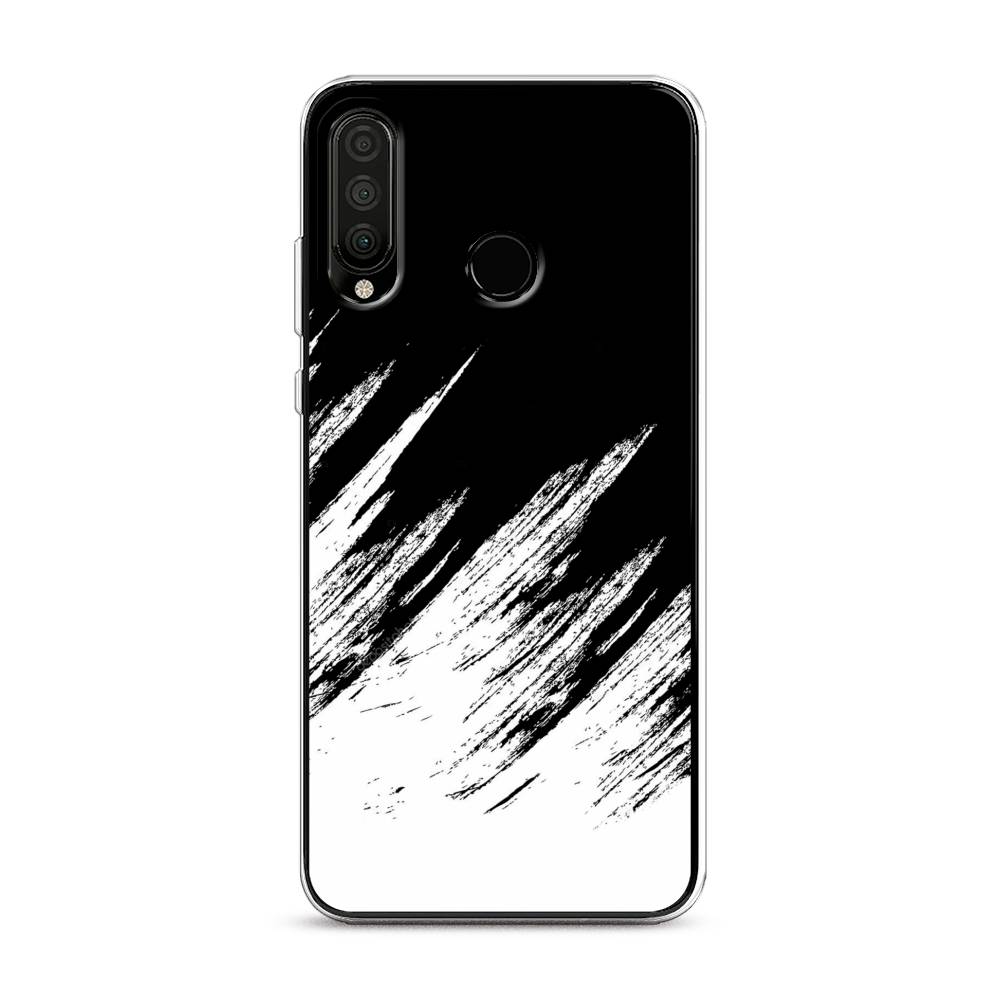 фото Чехол awog "черно белые брызги" для honor 20s