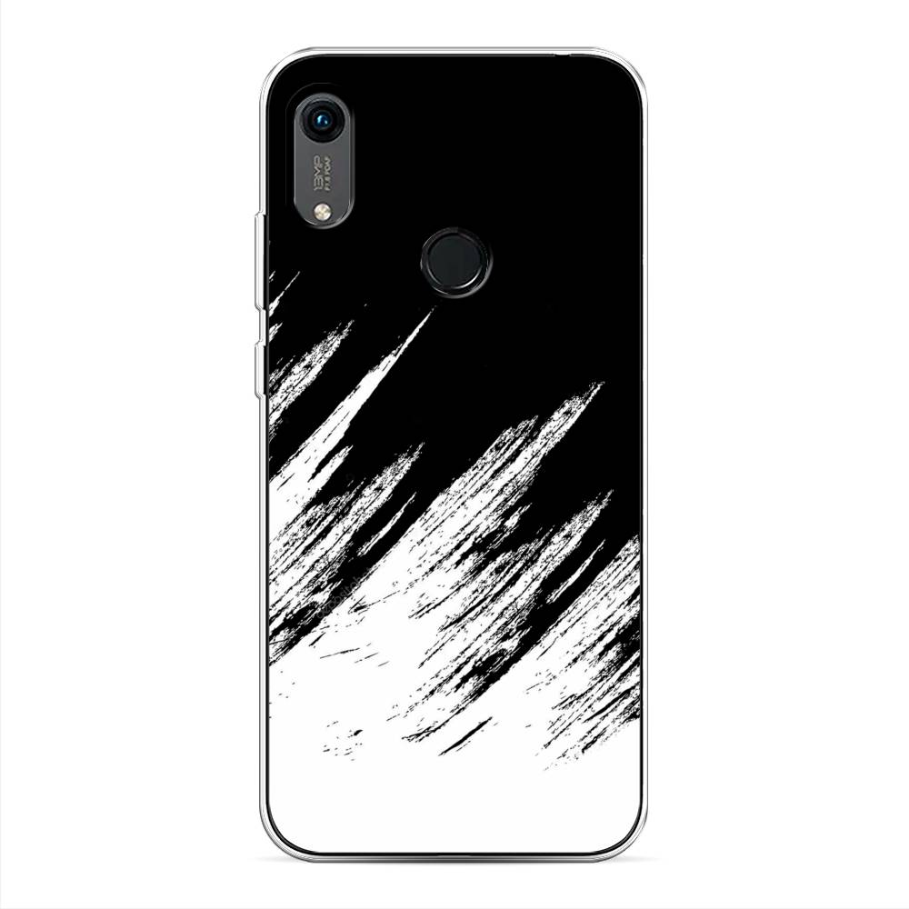 фото Чехол awog "черно белые брызги" для honor 8a (8a pro/prime)