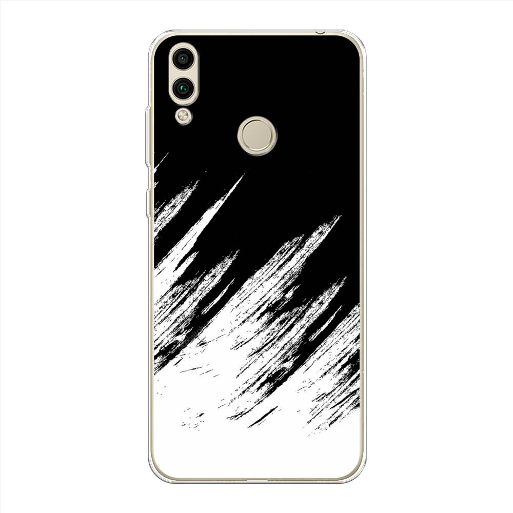 фото Чехол awog "черно белые брызги" для honor 8c