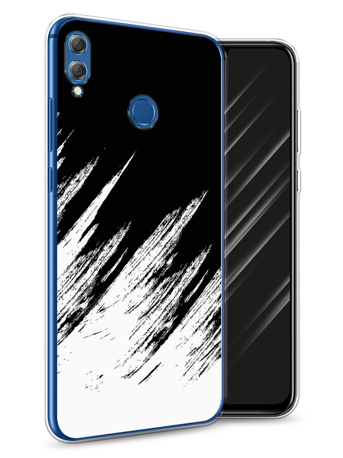 фото Чехол awog "черно белые брызги" для honor 8x
