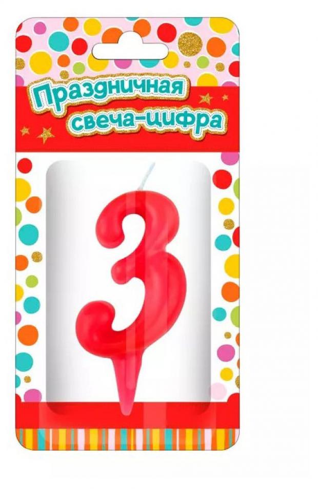 

Свеча для торта ND Play Цифра 3 7,5 х 15 см
