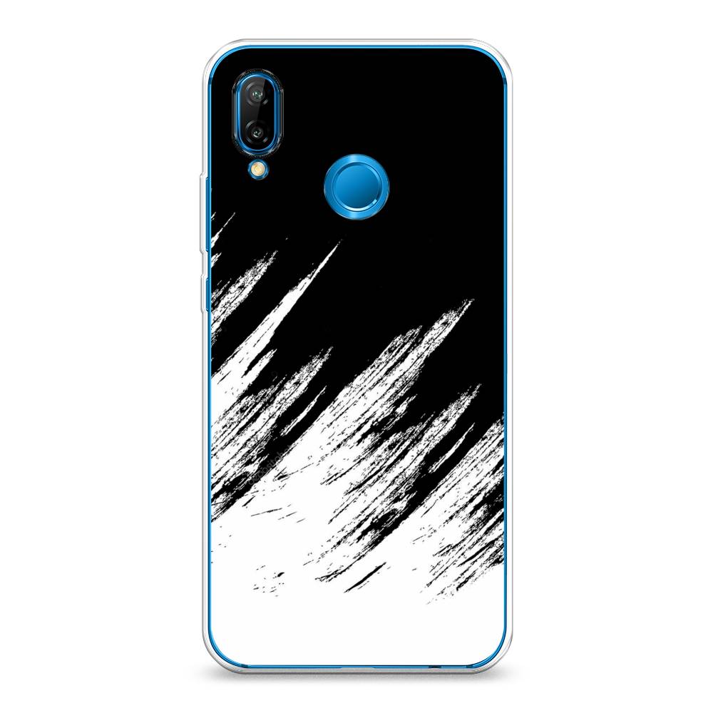 

Чехол Awog на Huawei Nova 3E "Черно белые брызги", Черный;белый;бежевый, 65650-3
