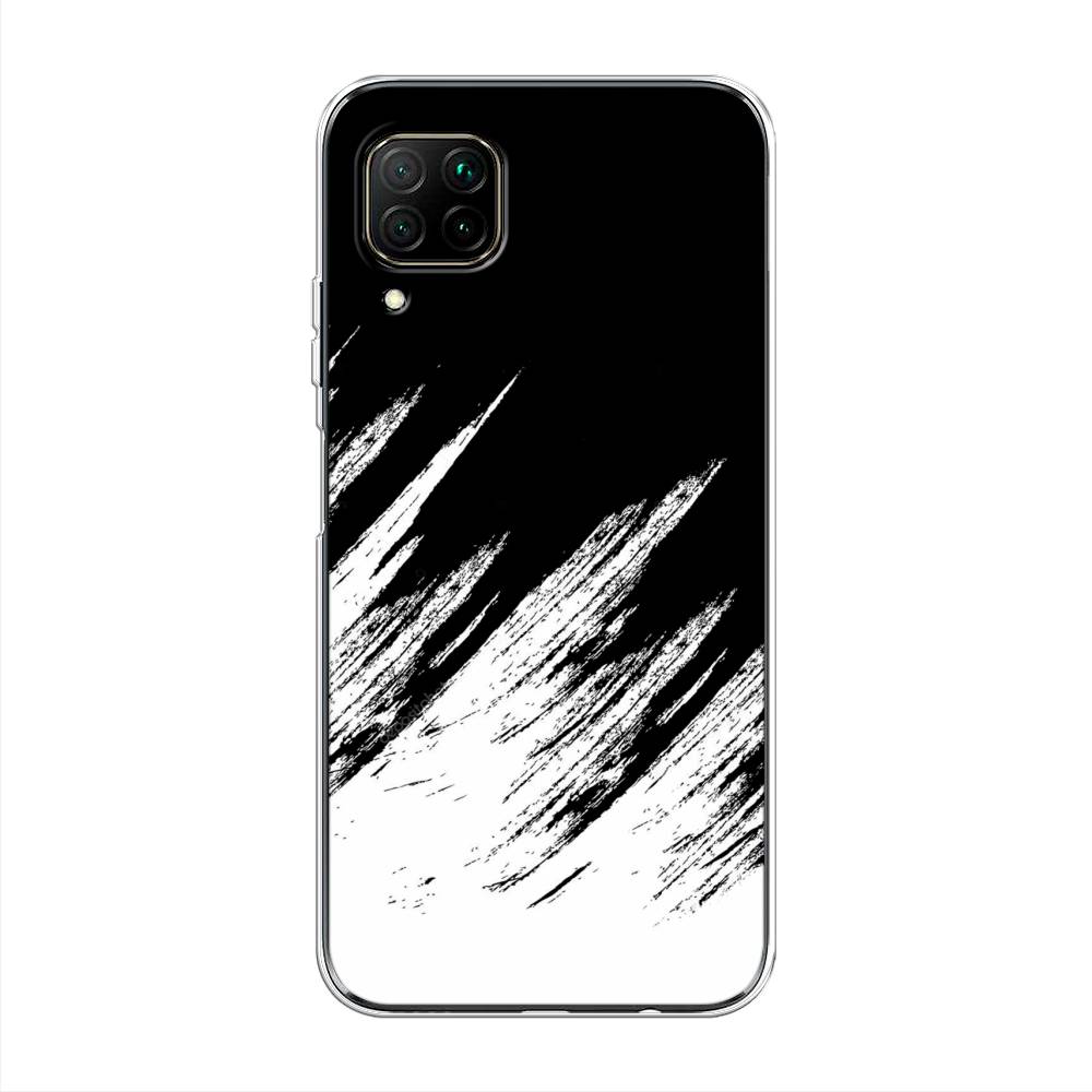фото Чехол awog "черно белые брызги" для huawei nova 6 se