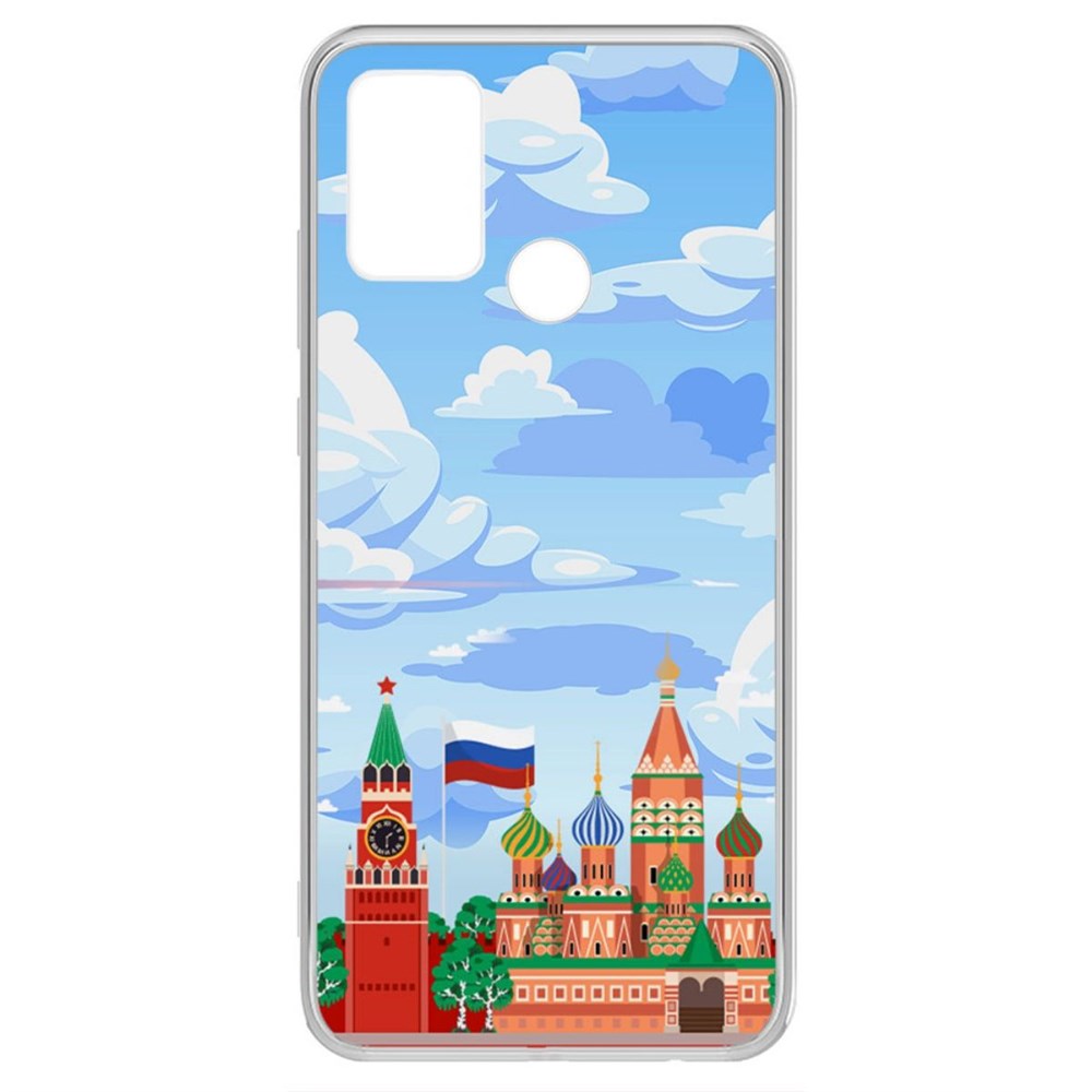 

Чехол-накладка Krutoff Clear Case Красная Площадь для Honor Play 9A