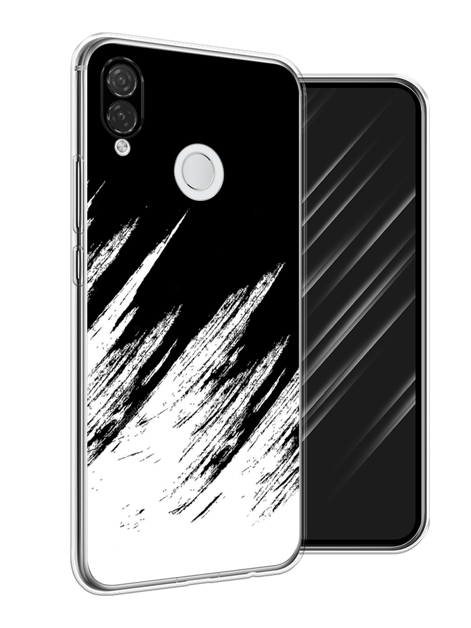 

Чехол Awog на Huawei P Smart Plus "Черно белые брызги", Черный;белый;бежевый, 68250-3