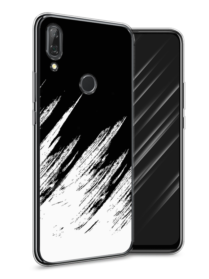 фото Чехол awog "черно белые брызги" для huawei p smart z