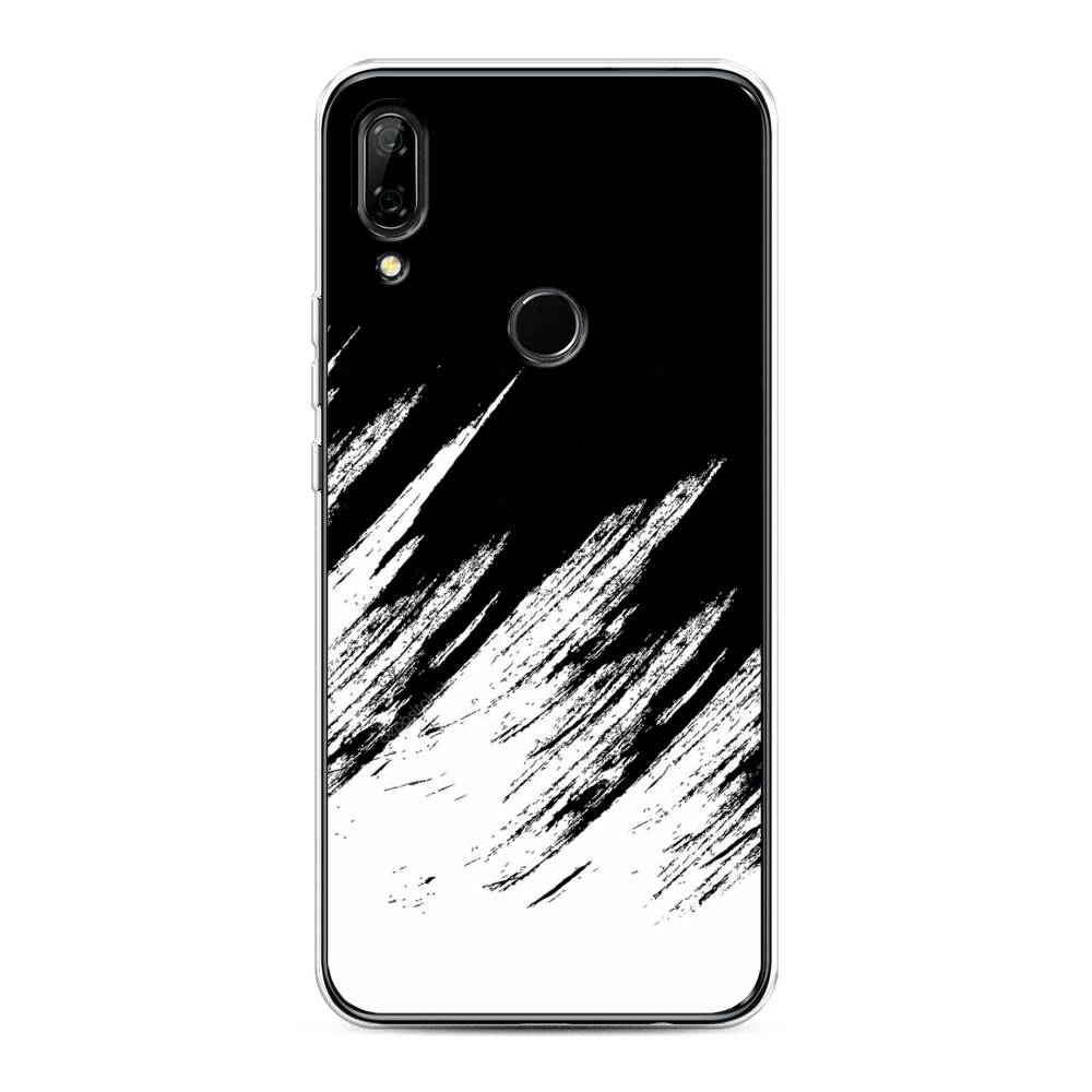 фото Чехол awog "черно белые брызги" для huawei p smart z