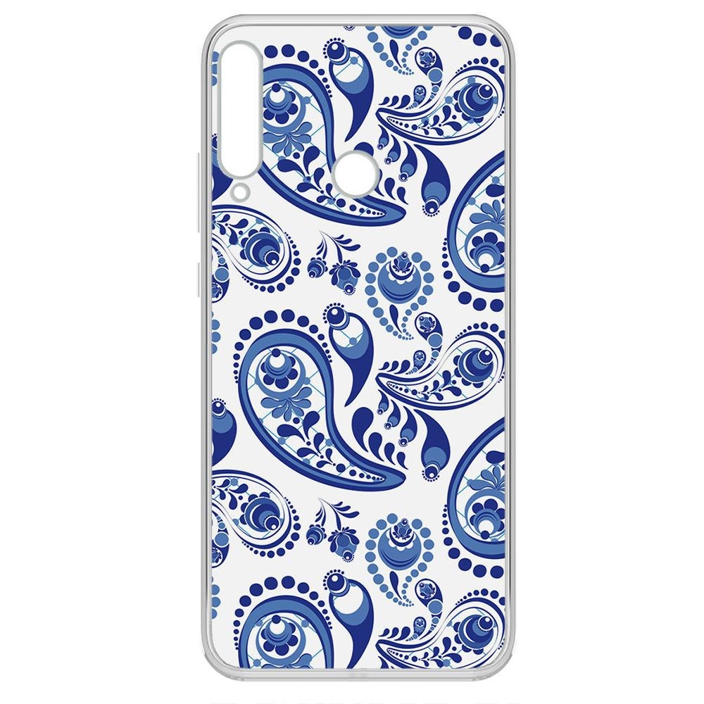

Чехол-накладка Krutoff Clear Case Гжель для Huawei P40 Lite E