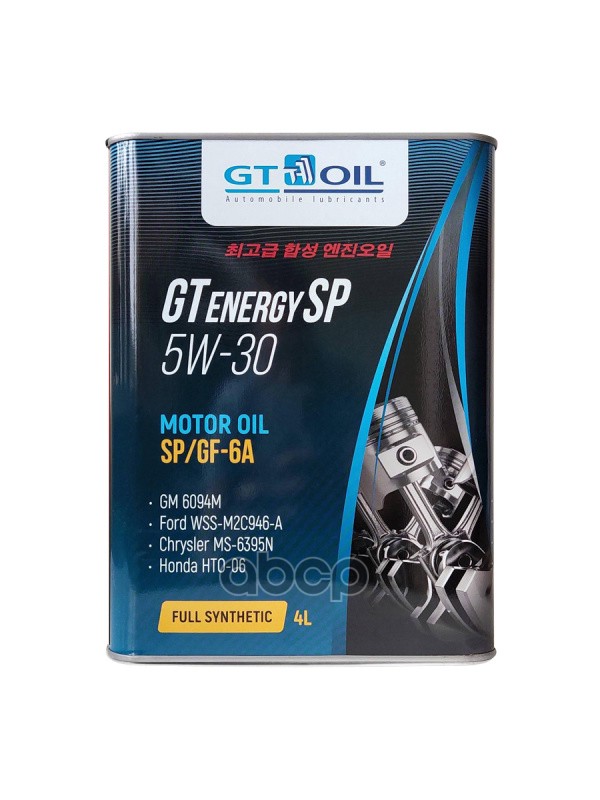 фото Gt oil масло моторное синтетическое gt energy sp 5w30 api sp/sprc, ilsac gf6a, 4л