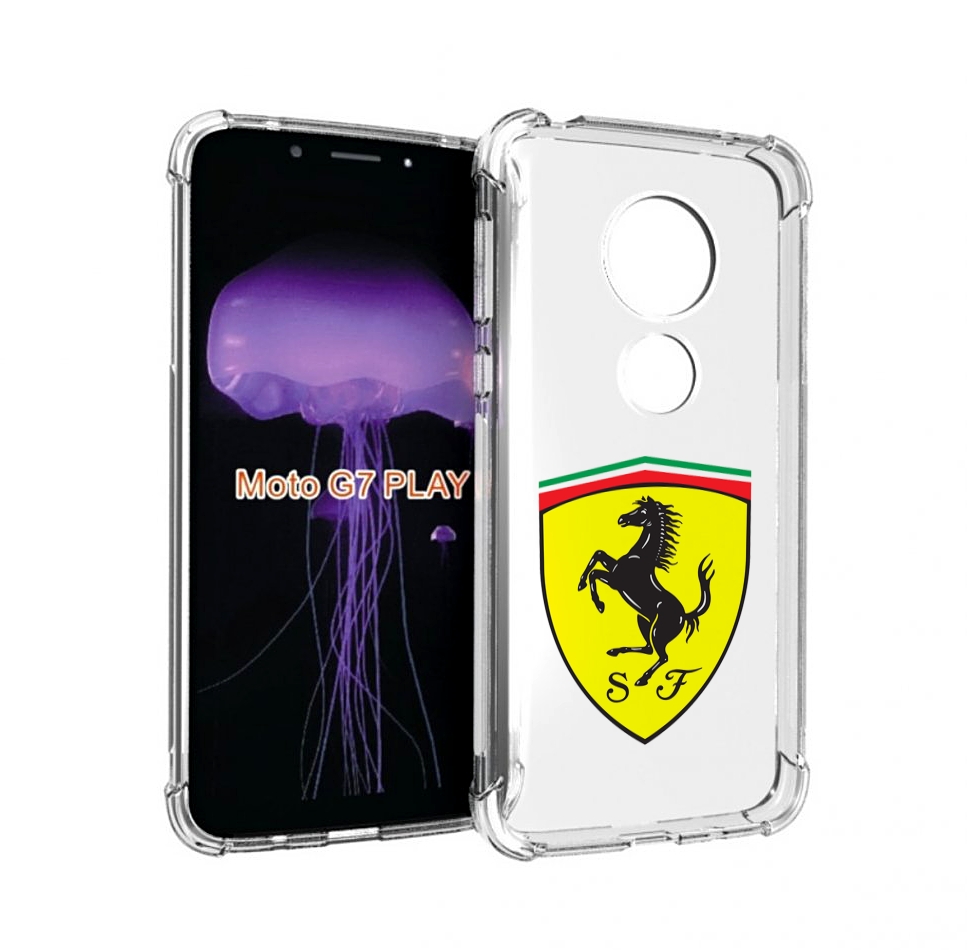 

Чехол MyPads Ferrari-3 мужской для Motorola Moto G7 Play, Прозрачный, Tocco