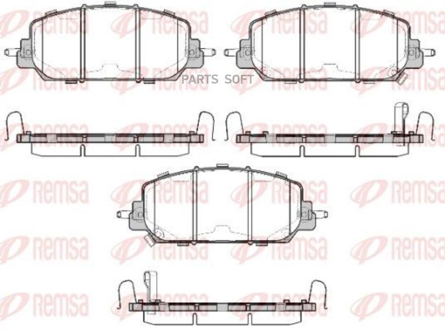 

REMSA 150822 1508.22_колодки дисковые передние!\ Honda CR-V 16>