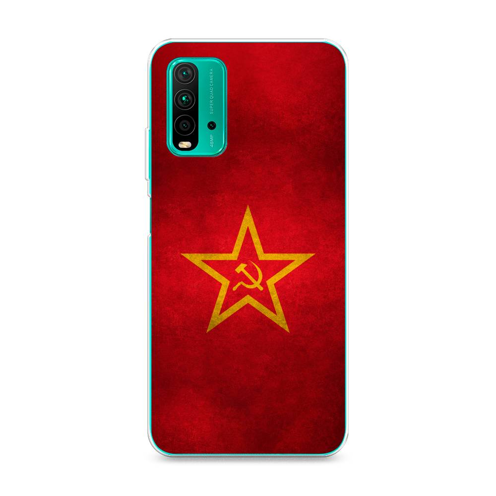 фото Силиконовый чехол "красное знамя" на xiaomi redmi 9t awog