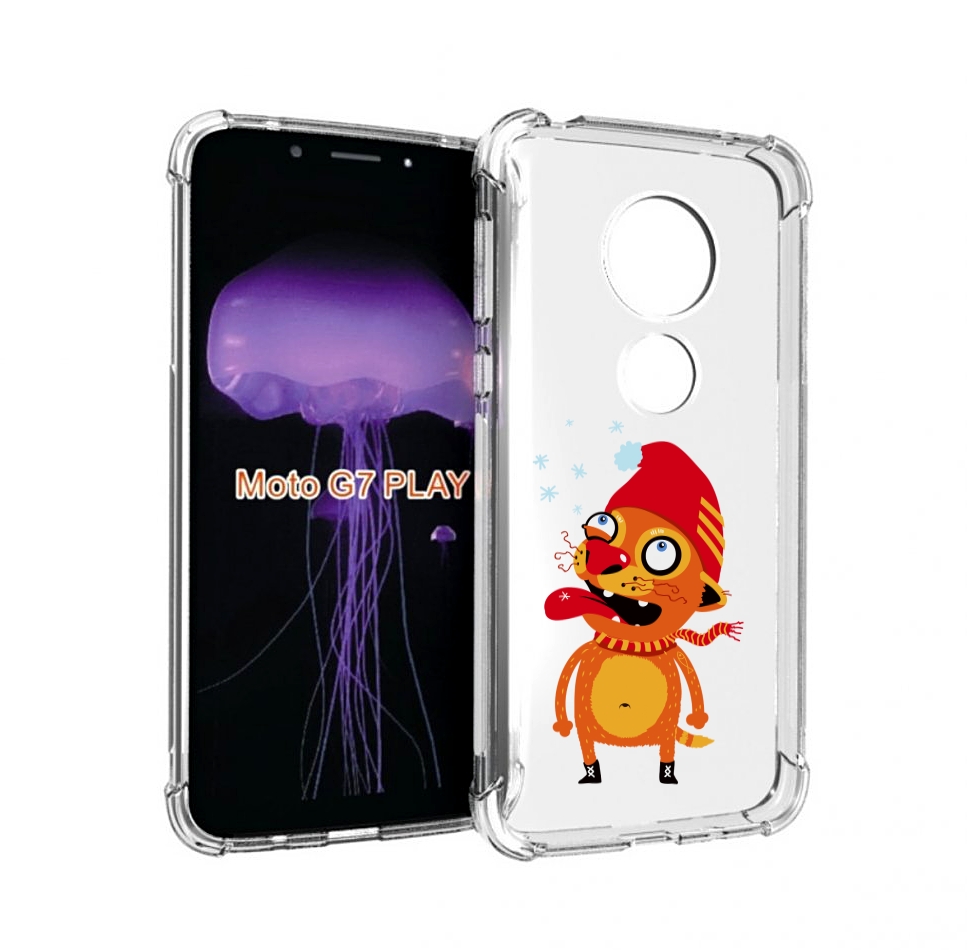 

Чехол MyPads Зимний кот для Motorola Moto G7 Play, Прозрачный, Tocco