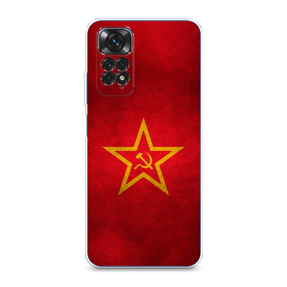 фото Силиконовый чехол "красное знамя" на xiaomi redmi note 11 4g global awog