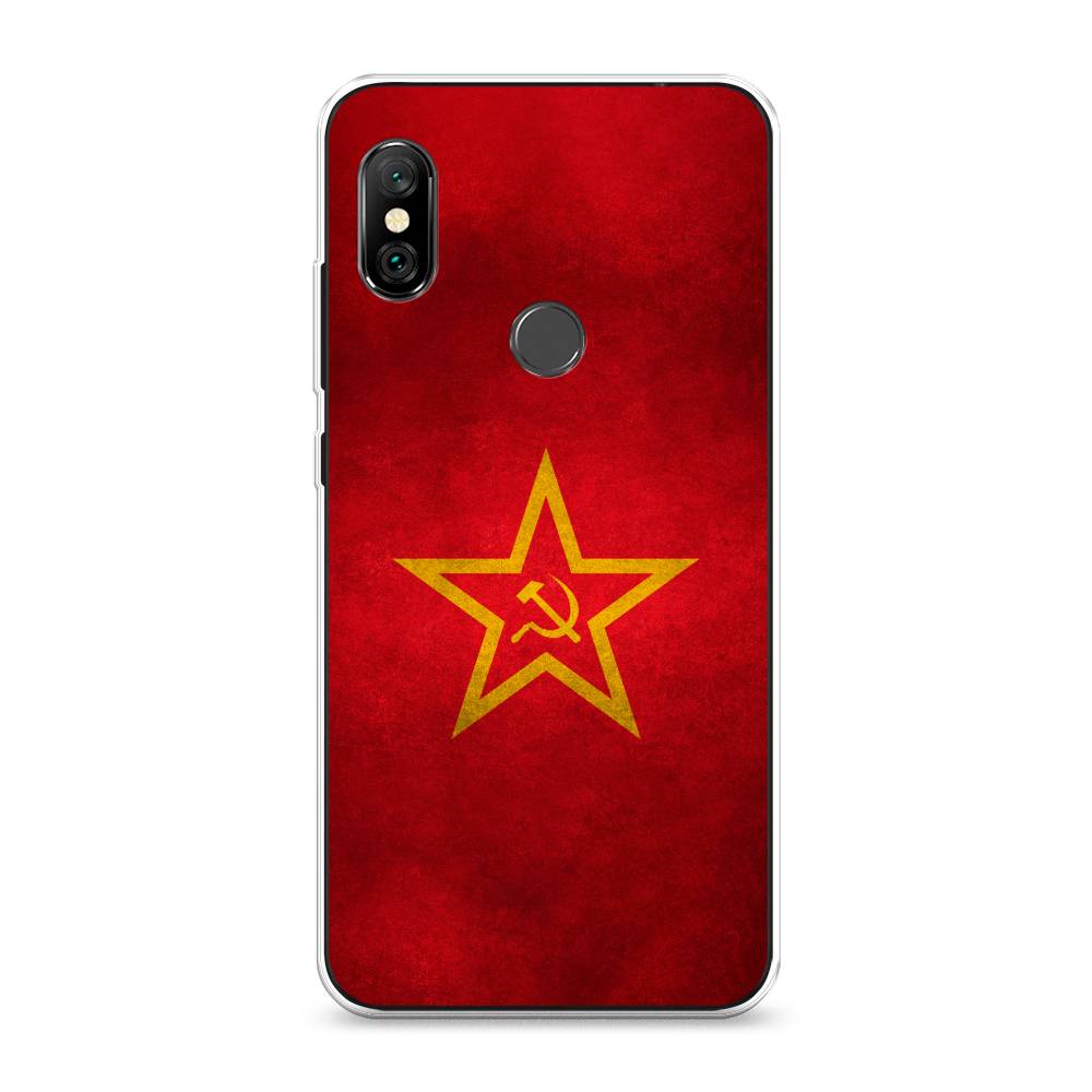 фото Силиконовый чехол "красное знамя" на xiaomi redmi note 6 pro awog