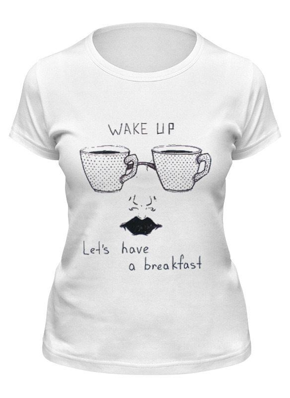 

Футболка женская Printio Wake up белая XL, Белый, Wake up