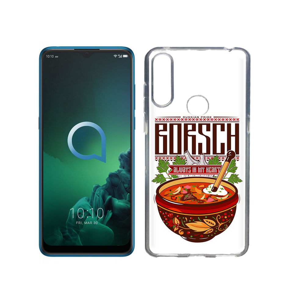 

Чехол MyPads Tocco для Alcatel 3X русский борщ (PT227136.670.589), Прозрачный, Tocco