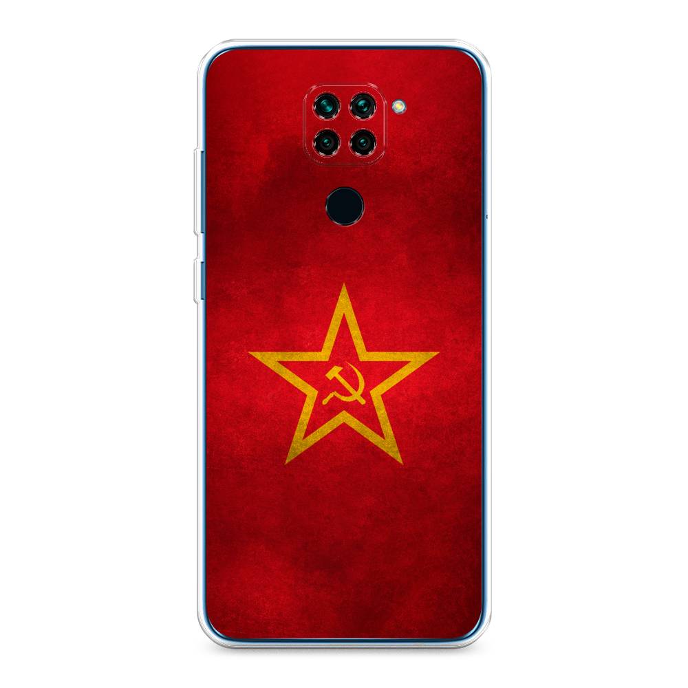 фото Силиконовый чехол "красное знамя" на xiaomi redmi note 9 awog