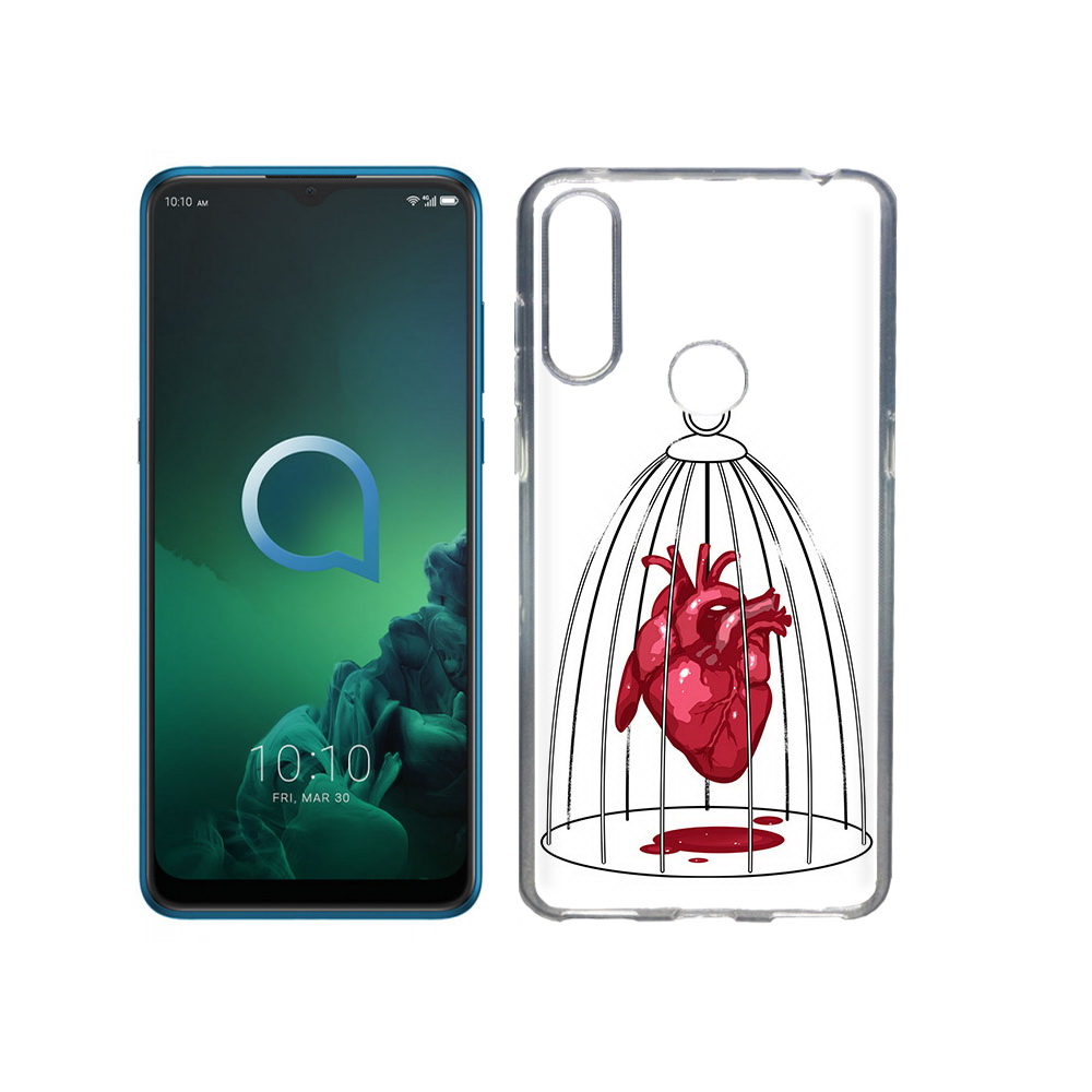 

Чехол MyPads Tocco для Alcatel 3X сердце в клетке (PT227136.670.597), Прозрачный, Tocco
