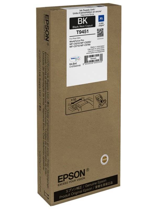 Картридж для струйного принтера Epson C13T945140 черный, оригинал