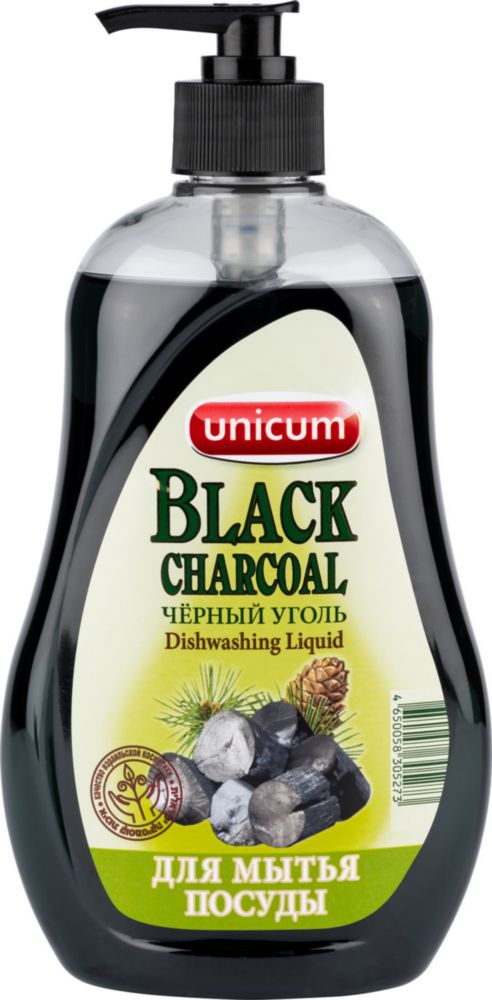 Средство для мытья посуды Unicum черный уголь 550 мл