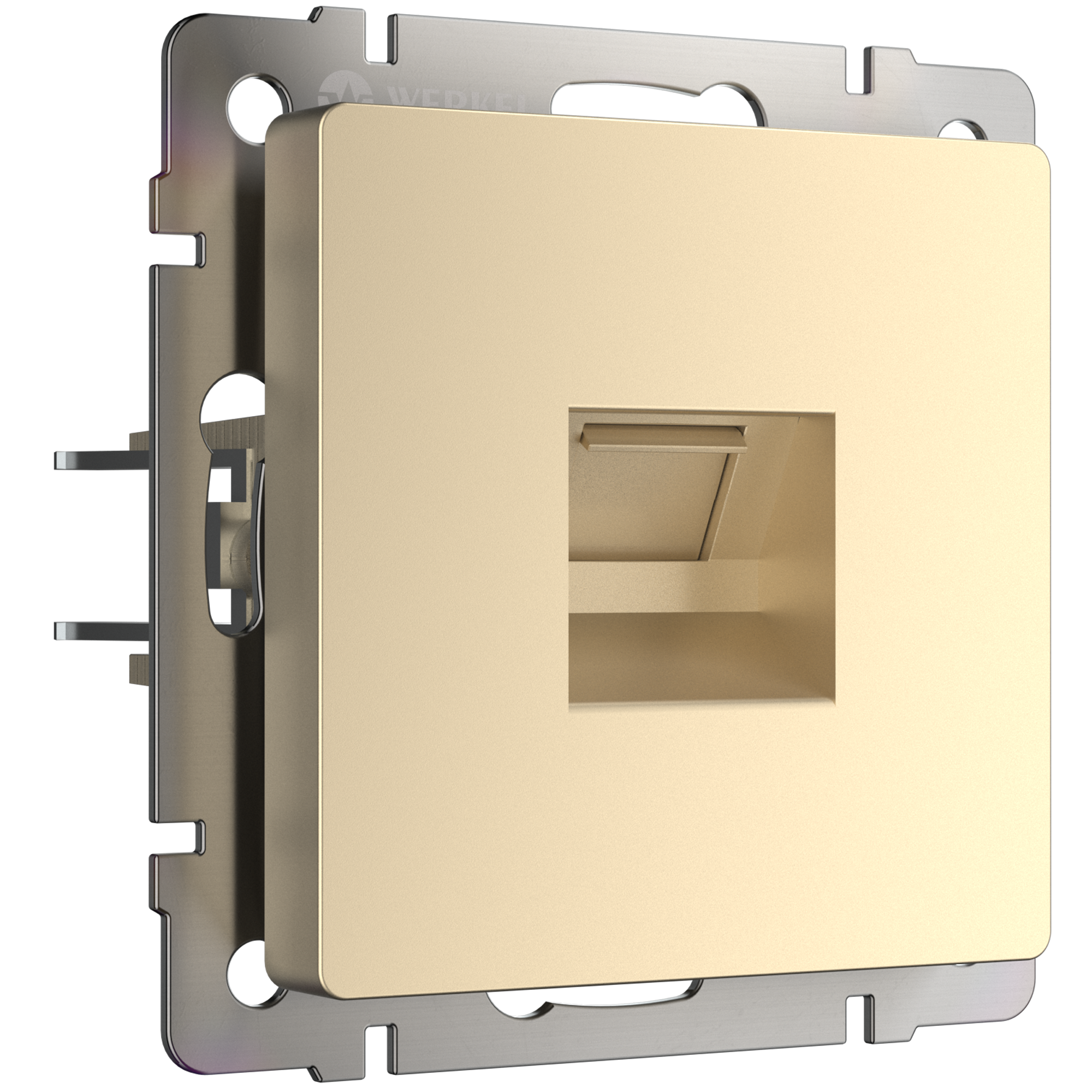 фото Розетка ethernet rj-45 (шампань) werkel wl11-rj-45